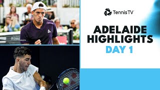 Draper Battles Baez Kokkinakis Faces Lajovic amp More Feature  Adelaide 2024 Day 1 Highlights [upl. by Barnie]