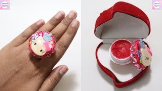 DIY Lip Gloss Ring  DIY Lip Balm Ring  Lip Gloss Organizer [upl. by Assirt]