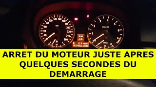 Arrêt du moteur juste après quelques secondes de démarrage  automobile auto voiture moteur [upl. by Wende896]