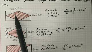 ALAN ÖLÇMETARALI BÖLGENİN ALANINI HESAPLAMA alan dikdörtgen [upl. by Akcirre988]