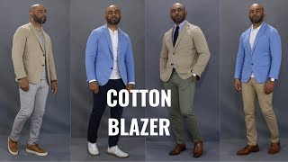 How To Wear A Cotton Blazer 4 Different Ways [upl. by Eima]