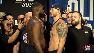 UFC 309 Jon Jones vs Stipe Miocic Weigh in Face Off [upl. by Mhoj439]