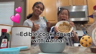 Make Edible Cookie Dough ft Aarna😋 [upl. by Esidnak344]