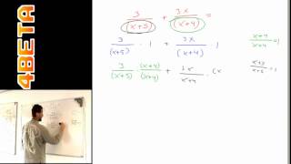 algebra  ongelijknamige breuken gelijknamig maken en optellenmp4 [upl. by Hayman]