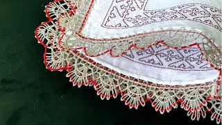 How I Made A QUICK Bobbin Lace Handkerchief [upl. by Broeker]