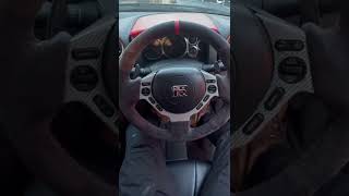 wrap steering wheel GTR alcantara cover finished result to buy this material DIYsteeringwheelcom [upl. by Aeynod]