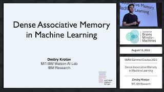 Dense Associative Memory in Machine Learning [upl. by Buchheim]