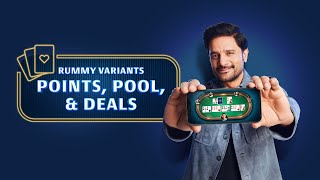 Rummy Variants  How to play Points Pool and Deals Rummy [upl. by Henig]