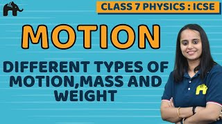 Motion Class 7 ICSE Physics  Selina Chapter 2  Different types of Motion Mass and Weight [upl. by Suoicerpal]