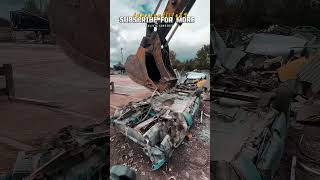 Excavator Cuts Like A Knife like automobile catalyticconverter shorts scrapping recycling ￼ [upl. by Lemar]