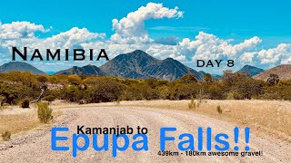 2024 Namibia Bike Trip  Day 8 Kamanjab to Epupa Falls 439km [upl. by Vins]