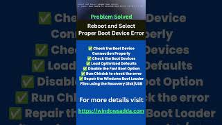 Reboot and select proper boot device Problem Solved windows error [upl. by Wein519]