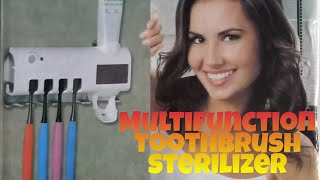 Unboxing  PunchedFree  Toothbrush Sterilizer  Toothpaste Dispenser AutoToothpaste SolarPowered [upl. by Halladba237]