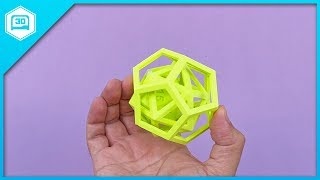 D20 inside icosahedron  Using PVA Dissolvable Filament [upl. by Canale]