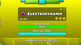 ELECTRODYNAMIX ALL COINS Geometry Dash JOELCR7 [upl. by Llezom]