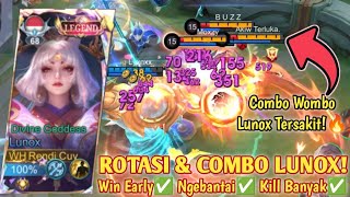 ROTASI LUNOX DI EARLY BIAR NGEBANTAI  KILL BANYAK🤫 BUILD LUNOX TERSAKIT 2024  LUNOX GAMEPLAYMLBB [upl. by Carmine2]