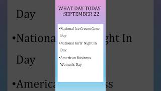 What Day Today  September 22 Shanus All in All shorts informationfactsonthisdayspecialdayyt [upl. by Normak727]