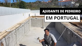 TRABALHO DE AJUDANTE DE PEDREIRO EM PORTUGAL [upl. by Ner]