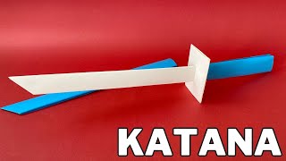 Come fare una katana di carta  Origami Katana Sword EASY 🥷 [upl. by Bertle]