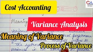 Variance Analysis  What Is Variance Analysis  Cost Accounting  Variance Meaning Material Variance [upl. by Ynavoeg]