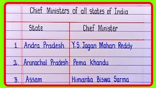 chief minister of all states of india 2024  CM of all states in india 2024  CM list of india [upl. by Kristoffer]