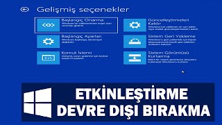 Windows 10 Kurtarma Seçeneklerini Etkinleştirme Devre Dışı Bırakma [upl. by Riane]