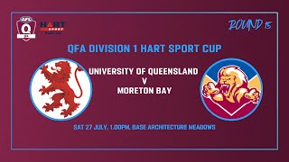 Uni vs Moreton Bay Mens Div 1 AFL Rd 15 27th July [upl. by Joses]