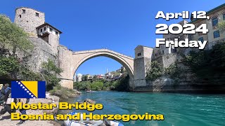 Mostar Bridge Bosnia and Herzegovina walking with just ambient sound [upl. by Bala]