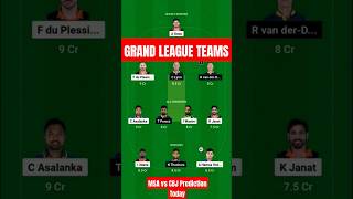 MSA vs CBJ Prediction Today dream11prediction shorts [upl. by Sidonnie120]