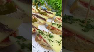 3 Aperitivos o Tapas de Queso 🧀 fácil y Rápido 😋👍 shorts reels [upl. by Ihab]