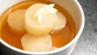 How to cook daikon radish  daikon nimono using dashi stock 😮 EASY [upl. by Crim]