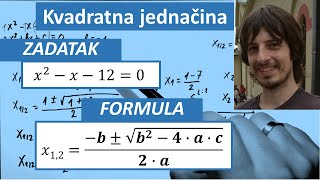 Kvadratna jednačina zadatak [upl. by Naicul157]