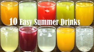 10 Easy Summer Drinks Recipe  How to make Refreshing Lemon Drinks [upl. by Stacy]