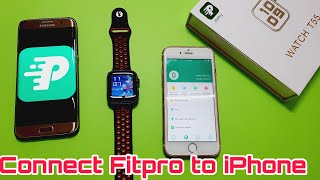 How To Connect Fitpro app To T55 Smartwatch in Iphone  T55 smartwatch fitpro app install in iphone [upl. by Orthman]