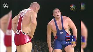 Rulon Gardner Pulls Major Upset To Win Gold  Gold Medal Moments Presented By HERSHEYS [upl. by Nylhsa512]