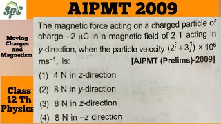 The magnetic force acting on a charged particle of charges  2 micro C in a magnetic field ofc2T act [upl. by Anileve]