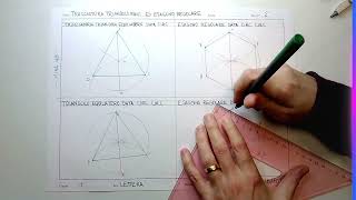 Triangolo equilatero ed esagono regolare data la circonferenza circoscritta [upl. by Fennelly964]