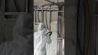 Polyurethane Spray Foam Thermal Insulation with Pusmak Spray Machine [upl. by Nollahp]