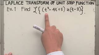 Laplace Transform of Unit Step Function  AEM Video 1 [upl. by Peggi]