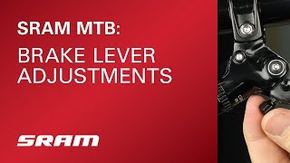 SRAM MTB Brake Lever Adjustments [upl. by Gould155]