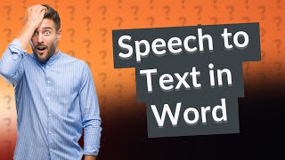 How do I use speech to text in Word Windows 11 [upl. by Ettinger158]