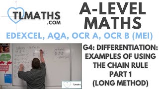 ALevel Maths G402 Differentiation Examples of using the Chain Rule Part 1 long method [upl. by Sillyrama]