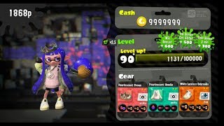 Splatoon 2 Reaching level 90★Inkbrush Shenanigans Turf Wars  20180724 [upl. by Ungley366]