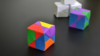 Origami Modular Cube  Instructions in English BR [upl. by Weston]