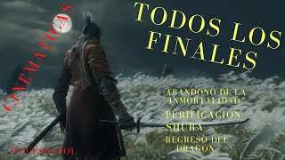 Sekiro  Todos los finales en un video  Sub Español [upl. by Valley]