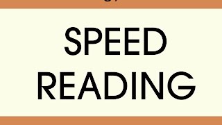 Speed Reading [upl. by Mari]