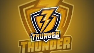 Adobe Illustrator Thunder E Sport Logo Speedart [upl. by Lovering]