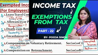 Exemptions From Tax  Non Taxable Income  Income Tax  202223  Accounting Masterclass  Part22 [upl. by Auston]