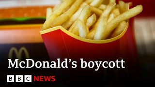 McDonalds CEO warns of hit from boycotts  BBC News [upl. by Eyla203]