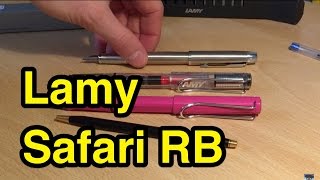 Lamy Safari Pink Rollerball Closer Look [upl. by Arten]